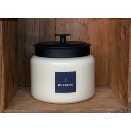 Buckeye Candle Company Large 48 Oz Soy Candle Apothecary Jar with Black Lid,  Cranberry Marmalade Scent