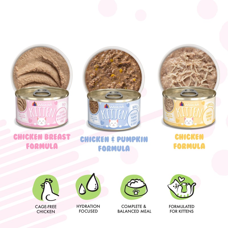 Weruva Kitten, Fur Baby Favorites Variety Pack, 3oz Can (Pack