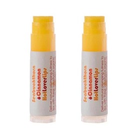 Living Libations - Organic 'Cinnamon Seabuckthorn Lover Lips' Lip Balm | Natural, Wildcrafted Clean Beauty (2-pack)