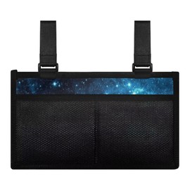 Gomyblomy Butterfly Galaxy Wheelchair Side Pockets Practical Storage Pouch for Walker Rollator Scooter Electric Wheelchairs, Portable Wheelchair Accessories for Senior