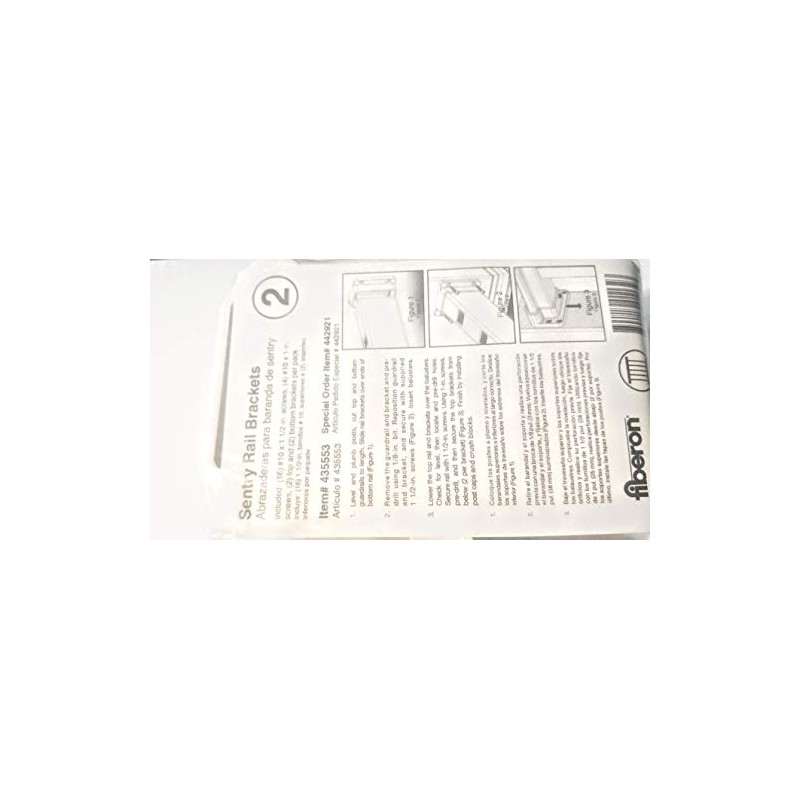 Fiberon Sentry White Rail Brackets 2 Sets per Bag #435553