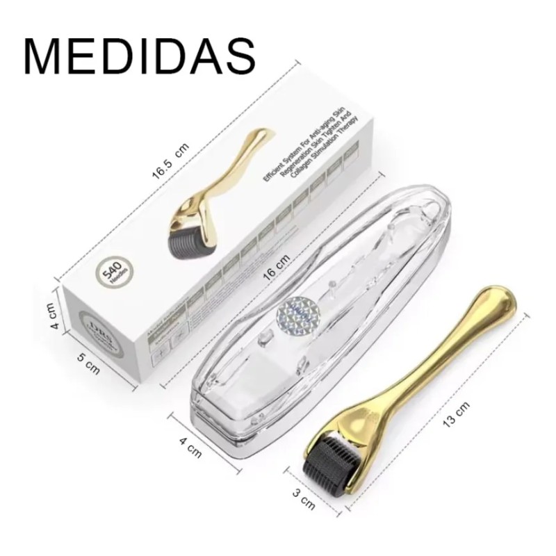 2 Piezas Dermaroller 0.25 Mm Barba Facial Cabello Ra01 Am7