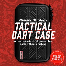 Shot Dart Tactical Dart Case Dart Box Wallet Storage for Darts, black, tribal