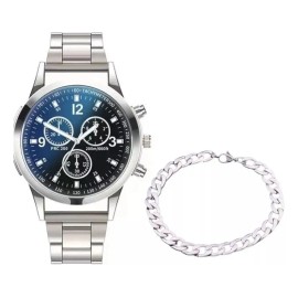 2 Pzas Relojes De Cuarzo Casuales Impermeables Para Hombre