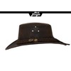 Black Jungle Balat Leather Western Hat Australia Cowboy Hat, brown