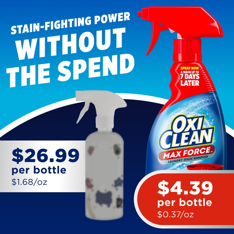 OxiClean Max Force Laundry Stain Remover Spray, Newborn & Baby