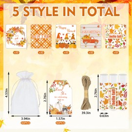 50Pcs Thanksgiving Party Favors Lip Balm Bulk Fall Pumpkin Lip Balm Bulk Maple Leaf Moisturizing Lipstick Fall Chapstick Thank You Gift for Women Thanksgiving Day Fall Party Supplies