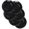 Delling Porcelain Appetizer Plates Set of 6, 7 inch Black