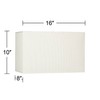 Off-White Large Rectangular Paper Lamp Shade 16" Wide x 8"