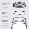 16 oz - 5-Pack Regular Mouth Glass Jars with Lid