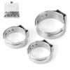42pcs Stainless Steel Cinch Clamps Rings Single Ear 1/2in 3/4in