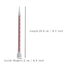 Double Barrel Mixing Nozzle, 30 pcs Double Epoxy Gun Nozzles, Suitable for 200ml and 400ml Manual Ink Cartridges