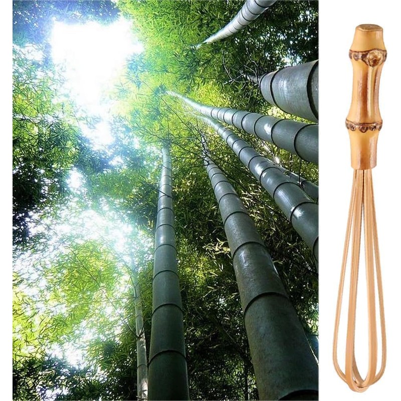 Handmade Wood Whisks for Cooking - 5.7In Natural Bamboo Whisk,