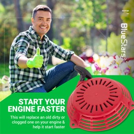 BlueStars GCV160 Pull Start Recoil Starter - Fits for Honda GCV135 GCV160 GC135 GC160 EN2000 HRU19 Generator Engine Lawn Mower Pressure Washer Parts - Replace 28400-ZL8-023ZA 28400-ZL8-013ZA