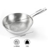 Pure Titanium Wok,12.6" Flat Bottom Wok Pan with Lid