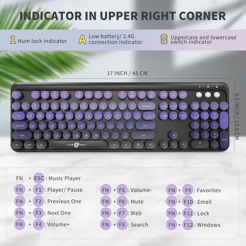 Wireless Keyboards Mouse Combos, Creamy Keyboard, Cute Wireless Keyboard and