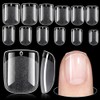 TOMICCA Puntas de Uñas Postizas Cuadradas Extra Cortas, Puntas de