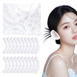 Disposable Ear Caps, 100 Pieces, For Hair Color, With Ear Hooks, For Hair Dying, Permanent Protection, Salon Commercial Use, Thin, Waterproof, Unisex, Shower Ear Protection