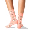 HOTSOX Women's Hedgehog Crew Sock 1 Pair Pack, Coral, Women's
