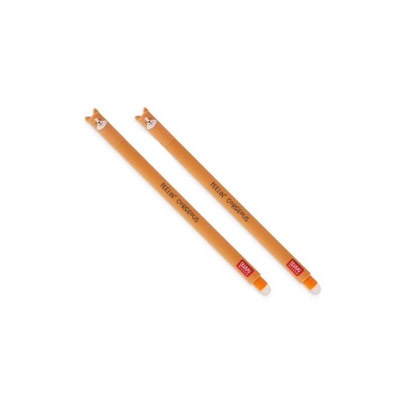 LEGAMI Erasable Gel Pen Corgi, Thermosensitive Ink, 0.7 mm Tip