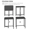 4NM 23.6" Mobile Small Folding Desk, Simple Assembly Compact Computer