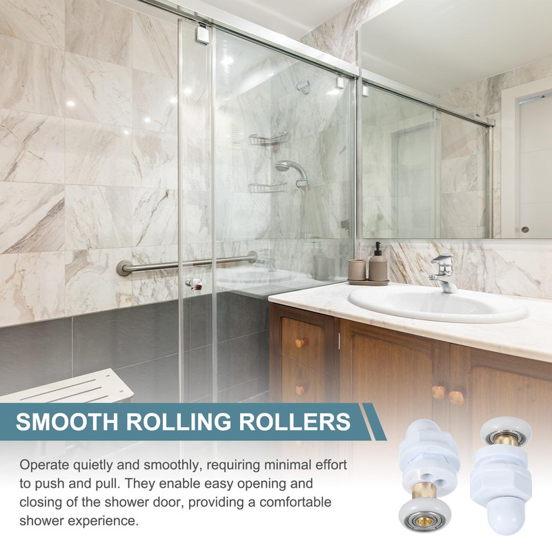 sourcing map 19mm Shower Door Rollers, Sliding Shower Doors Runners