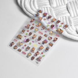 Tomoni Nail Sticker Tanning Surfing Kitty 3018, 1 Piece / 토모니 네일스티커 태닝서핑키티 3018, 1개