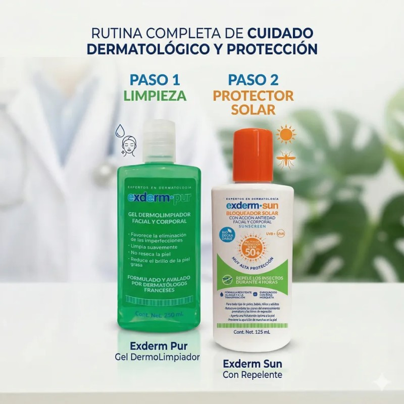 Exderm Bloqueador Solar Con Repelente Insectos Fps 50 125ml