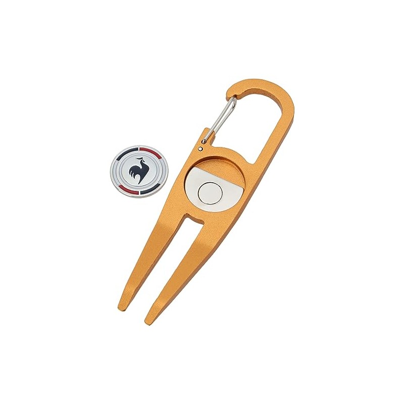 Coq Sportif QQBWJX01 Green Fork, Classic with Marker, Carabiner, Convenient