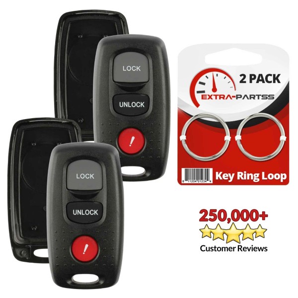 Extra-Partss 2 New Replacement Keyless Entry Remote Car Fob Pad