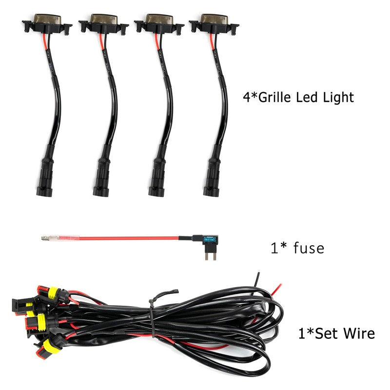 AUTOXBERT Tacoma LED Grille Lights with Harness for 2016 2017