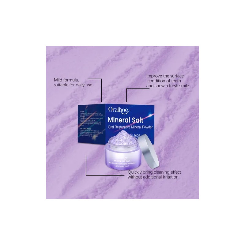 Polvo Dental Morado Oralhoe Para Un Aliento Fresco Y Cuidado