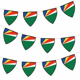 AK Giftshop Seychelles Pennant Flag Bunting Birthday Wedding Events Decorations - 12pcs / 2.5m Ribbon