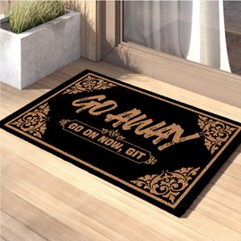HAOWSMAT Doormat Funny Front Door Go Away Go On Now Git Doormat Anti-Slip Mats Home Decor,Welcome Mat Gift Door Mats for The Entrance Way Indoor 30"(W) X 17"(L)
