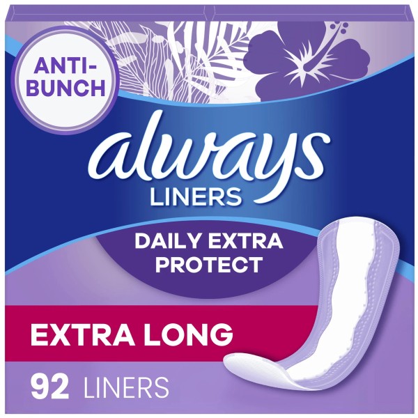 Unbranded Always Daily Extra Protect Panty Liners, Extra Long Length,