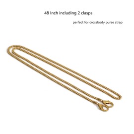 Xiazw Small Beautiful Chain Bag Chain Purses Shoulder Strap Accessory for Handbag Shoulder Bag Crossbody (Antique Gold, 120 cm)