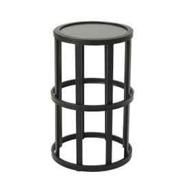 Christopher Knight Home Cassie Indoor Industrial 11 Inch Finish Side Table, Grey Ceramic Tile/Black Metal