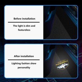 LED Car Door Logo Lights Courtesy Projector Laser Welcome Light Puddle lamp 2 pcs Compatible with Forester Outback Legacy Ascent Car Accessories (Wilderness-Yellow, Wilderness)