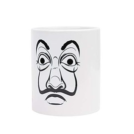 Erik Tasse Haus des Geldes Maske - Tasse Kaffeebecher Tasse Kaffee und Tee Dali Maske - Größe : 9,5 cm x 8 cm - Fassungsvermögen : 350 ml - Offizielle Lizenz