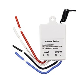 QIACHIP Wireless Light Switch with Transmitter and Receiver Kit, Wireless Switch with Remote Control 220 V 230 V Wireless On/Off for Lights, Ceiling Lights, Fans