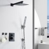 RTTWYYUU Matte Black Shower Head and Handle Set 10 Inch,