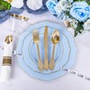 Liacere 175PCS Bule Plastic Plates - Disposable Ligh Bule and
