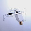 DUSJYOHRD Led Basin Faucets White Brass Waterfall Bathroom Sink Faucet