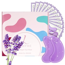 LOPHE Eye Pads 30 Paare, Eye Patches Kühlende und Erfrischende, Augenpads Gegen Augenringe Feuchtigkeitsspendend, Reduzieren Falten, Lavendel-Augenmaske