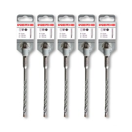 WERHE ® SDS Plus Professional 5-Piece Concrete Drill Bit 6 x 160 mm Hammer Stone Concrete Quadro X Quadro X Quadruple Cutting Blade Cross Blade