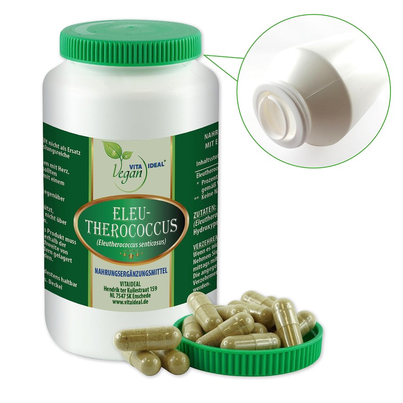 VITA IDEAL Vegan® Eleutherococcus 360 Capsules Taiga Root – Eleutherokokk