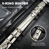 Convend Zip Series Premium Faux Leather A5 6-Ring Portfolio Binder