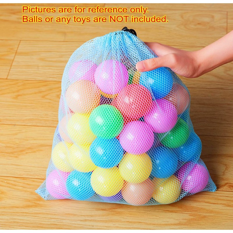 JZK 5x Multicolour 39x34cm large mesh drawstring storage bag for