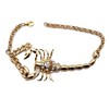 TFJ Women Boot Bracelet Gold Metal Chains Big Scorpion Bling
