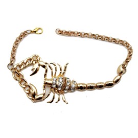 TFJ Women Boot Bracelet Gold Metal Chains Big Scorpion Bling Western Fashion Jewelry Anklet Shoe Charm